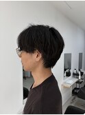 メンズ/眉カット/センター分け/パーマ