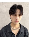 センターパート ニュアンスパーマ ダウンパーマ ウルフ 韓国風