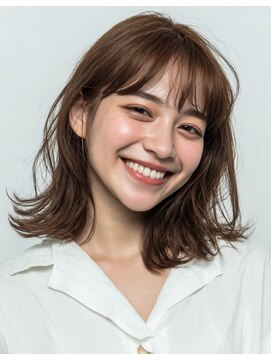 ルシードスタイル アウラ 松戸市五香(LUCIDO STYLE Aura) ナチュラルブラウン×ラウンドバング~エンドカラー/松戸/五香