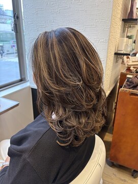 白髪ぼかしハイレイヤー