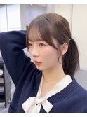 韓国レイヤー/韓国風/ボブ/髪質改善/黒髪/ブリーチなし〔池袋〕