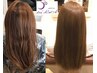縮毛矯正＋カラー＋カット＋グローバルミルボントリートメント　１６５００円