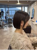 切りっぱなしボブ×ミニボブ×ストレートボブ×前髪あり×横浜