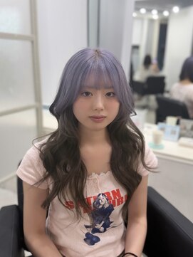 マーシュ 梅田(marshu) ホワイトラベンダー×グレージュ/デザインカラー*