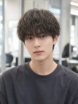 ローム(Rome)&nbsp;Men's/マッシュショート/波巻きパーマ/ダークブラウン