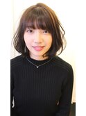ラフ&カジュアル大人可愛いフェミニンボブ
