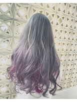 ワクヘアー(WaKu hair)&nbsp;全体ブリーチでインナーカラー/ホワイティアッシュ