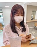 柔らか 暖色カラー 顔周りレイヤー