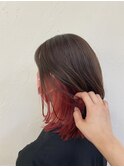 インナーカラー☆レッド