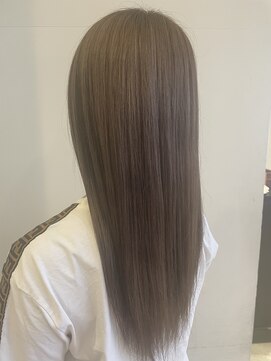 ジップ 緑店(zip) ミルクティーベージュカラー×２０代韓国風ロング