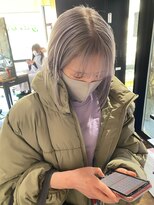 ガルボ ヘアー(garbo hair)&nbsp;ハイトーンホワイトアッシュボブ10代20代