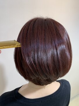 アズール 草加(azule) 髪質改善カラーで艶髪☆チェリーレッド