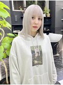韓国風《ペールシルバー》ハイトーン/ケアブリーチ/ダブルカラー