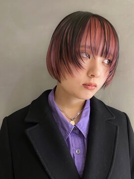 キャロルガーデンズ ボコカ 表参道(Carroll Gardens bococa) ショート/インナー/ピンク/ブリーチ/カラー