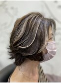 脱白髪染め◇白髪ぼかしハイライト