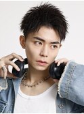 短髪アップバング【ソフトツイストパーマ】