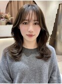 イメチェン外ハネボブ美髪ワイドバングミディアムレイヤーカット