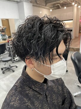 アンジェリカラボ 梅田店(ANGELICA LABO) センターパート！無造作マッシュ"ゆるスパイラルパーマ"【後藤】