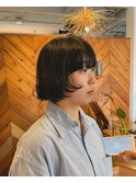 前上がりボブパーマ