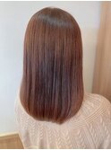 アプリコットオレンジ×インナーカラー◎透明感グレージュ