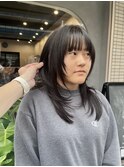 ハッシュカットミディアムレイヤー顔周りレイヤー登戸向ヶ丘遊園