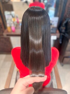 髪質改善/ストレートロング/ショコラブラウン