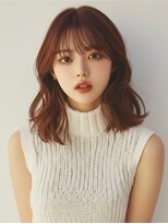 アージュ 久留米ゆめタウン店 ミディアムレイヤー ブラウン 韓国風レイヤーカット 20代