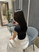 シュヴーブリヤン(cheveux brillants) 【美髪縮毛矯正で再現性100%艶髪】グレージュ×ストレートロング