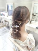 ツインの編みおろし
