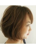 ふんわりボブパーマ