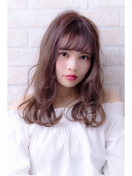 エルデ ナインズ ヘアー スタンド 川口店(elde 9's HAIR STAND) シルキーチョコレート＆プリカールの大人ガーリーモードヘア