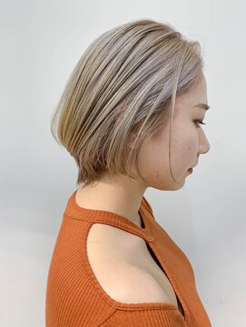 テトヘアー(teto hair) short(ホワイトブロンド、ブリーチ２回、ケアブリーチ)