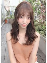 シルクレイ 吉祥寺店(Silk-lei) 大人かわいい愛されフェザーバングピンクベージュ30代吉祥寺