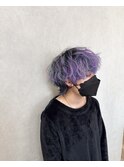 ラベンダー無造作ウルフ【TELAHAIR鎌ヶ谷】