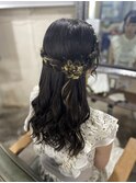 花ハーフアップ