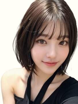 ラベストクズハ(LOVEST KUZUHA) 深みブラウン&顔周りレイヤーで透け感を演出するショートボブ