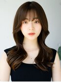 ◯ぱっつん前髪くびれロングレイヤーロング薄めバング流しバング