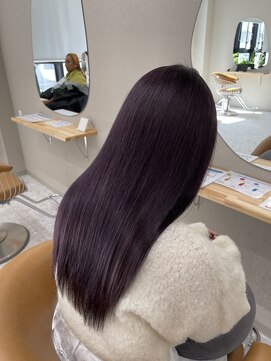 シカ 神戸三宮元町店(Cica) 髪質改善 UPTOGLOSS 三ノ宮 神戸 ラベンダー ストレート 艶髪