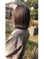 ナンバーエイト(number eight)&nbsp;大人可愛い外ハネ結べるボブアッシュブラウン 20代30代