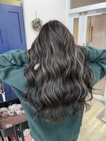 エトラ 渋谷店(etora)&nbsp;小顔 ネビージュ　グレージュハイライトカラー◎