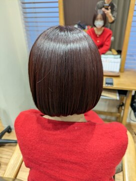 トゥルースガーデンラソ(truthGardenLazo) 髪質改善METEOカラー　ダークブラウンボブ