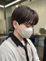 エルマーク 神戸三宮(L-MARK) シースルーマッシュナチュラルマッシュメンズ韓国ツーブロック