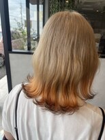 アチーブリス(achieve Liss)&nbsp;ダブルカラー透明感オレンジ×ブラック裾カラーグラデーション