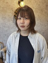 ディーヴァヘアーエズ(DIVA hair Eze)&nbsp;【natsuki】ミディアムレイヤー/顔周りレイヤー/オレンジカラー