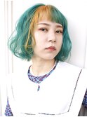 ハイトーン/デザインカラー/ツートーンカラー/グリーン/イエロー