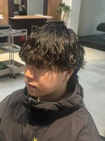 アトラクト バイ ラック 津田沼(Attract by LUCK)&nbsp;波巻きウルフ40%/メンズパーマ/波巻きパーマ/シャドウパーマ