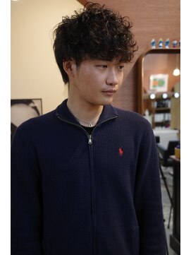 エディ(Edy) メンズマッシュツイストスパイラルパーマ韓国ヘア眉毛カット岡山