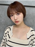髪質改善＊似合わせカットオレンジショート＊美髪【Zina奈良】
