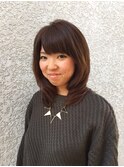 お手入れ楽チン!毛先にフワッとパーマでフェミニンに☆