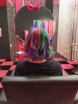 リミックス(REMIX by Love hair KING OF PRINCESS HAIR&EXTENTION) 原色派手髪ユニコーン原色ブルー・グリーン・パープル・オレンジ